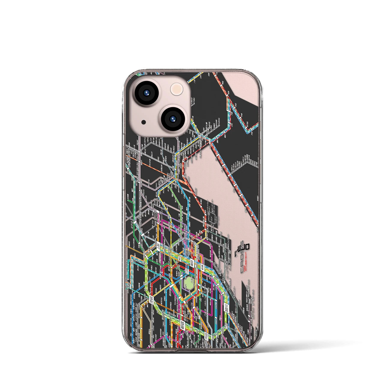 【東京東部路線図(東京都)】路線図iPhoneケース(クリアタイプ)