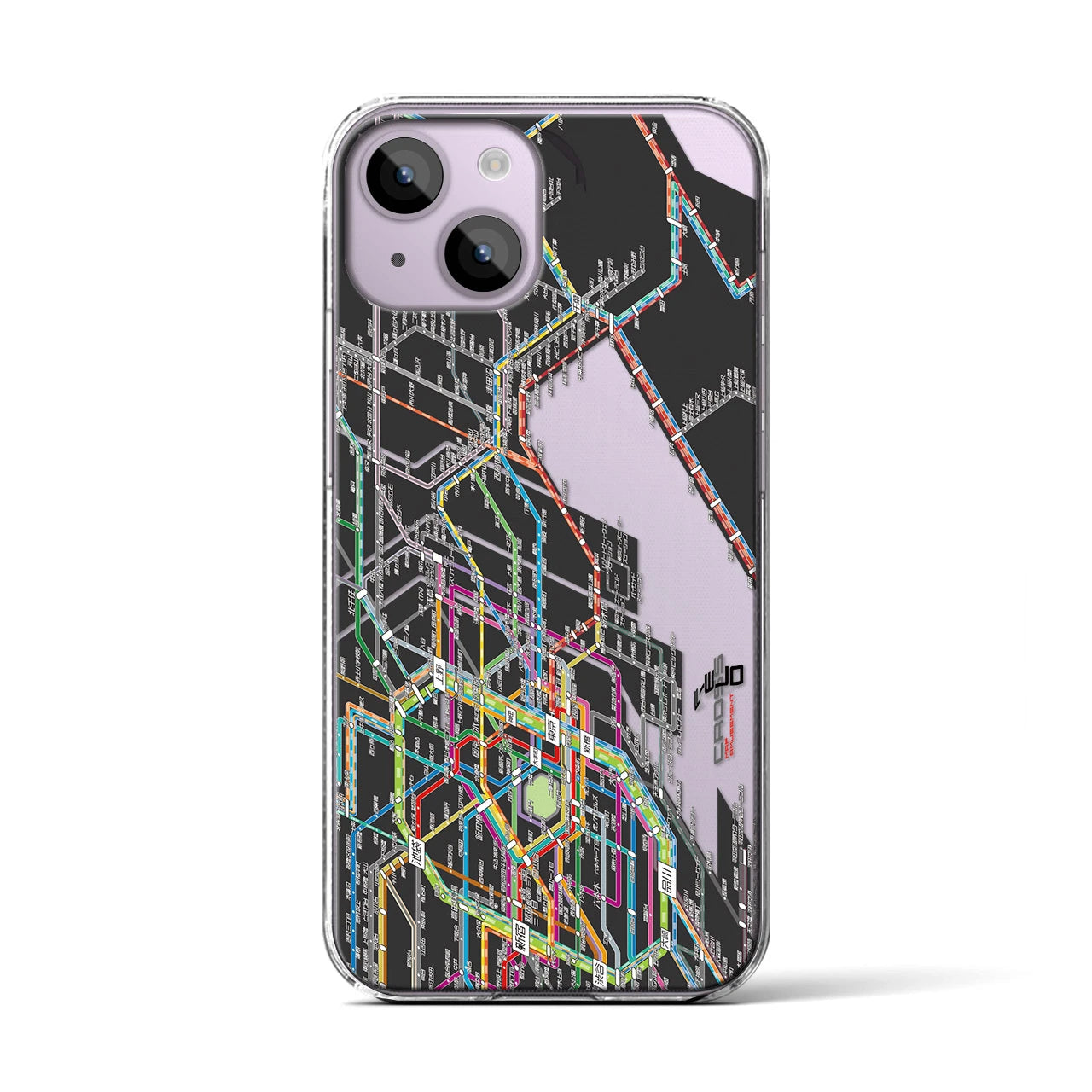 【東京東部路線図(東京都)】路線図iPhoneケース(クリアタイプ)