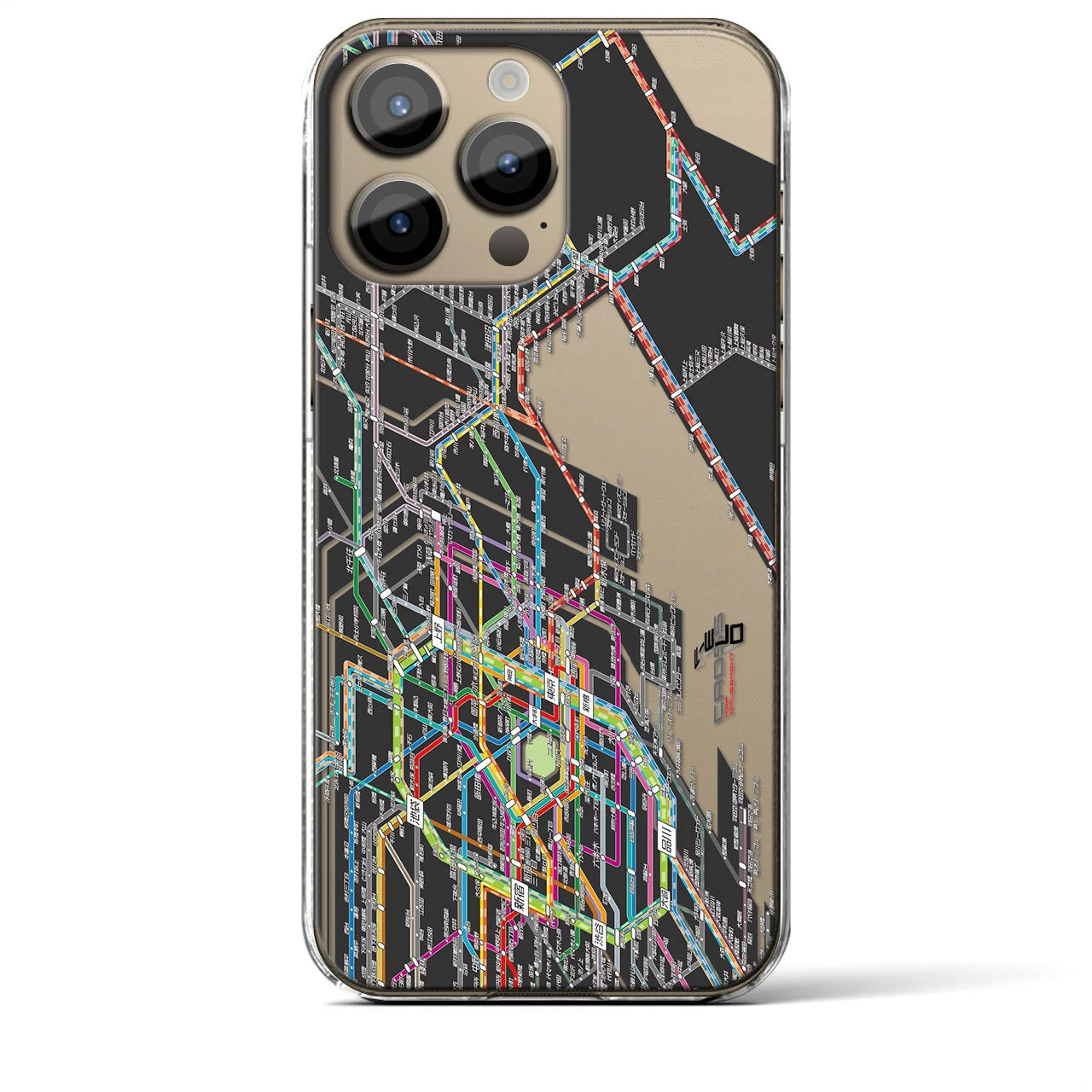 【東京東部路線図(東京都)】路線図iPhoneケース(クリアタイプ)