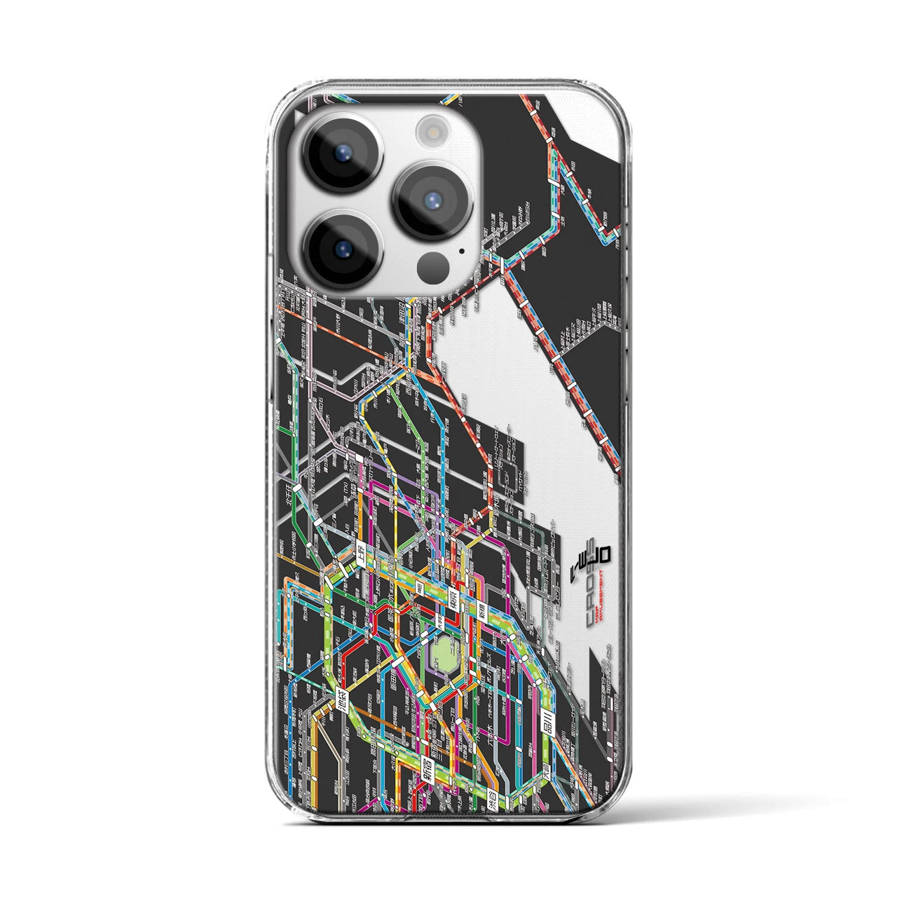 【東京東部路線図(東京都)】路線図iPhoneケース(クリアタイプ)