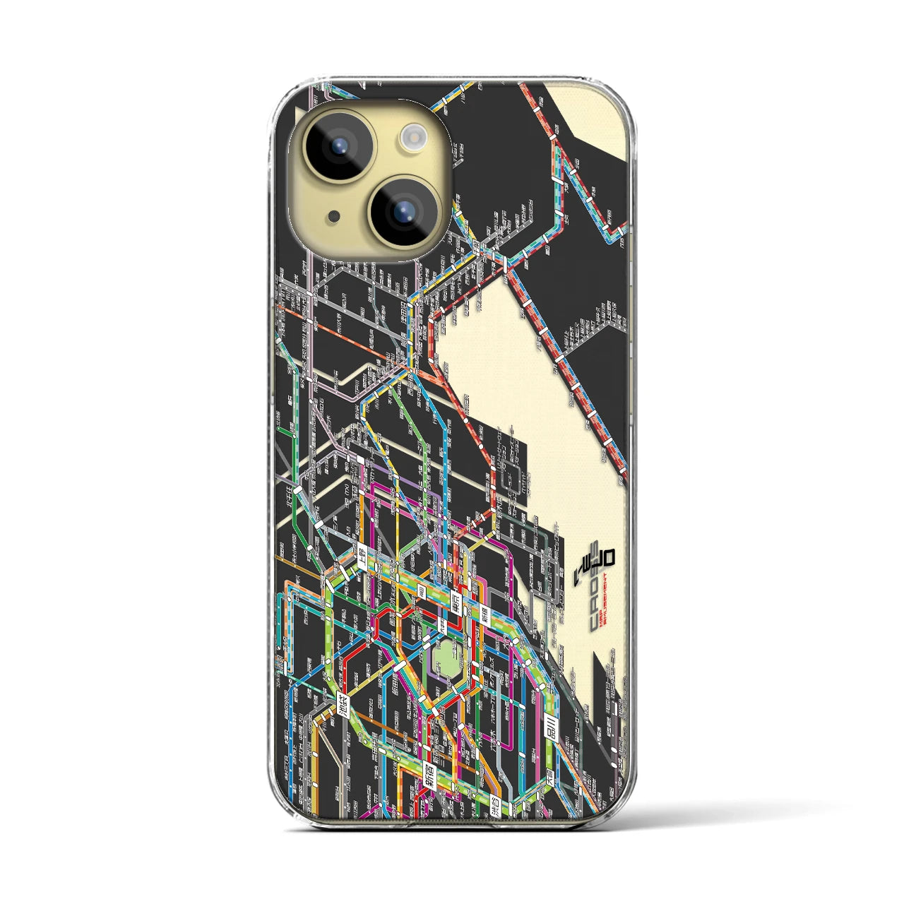 【東京東部路線図(東京都)】路線図iPhoneケース(クリアタイプ)