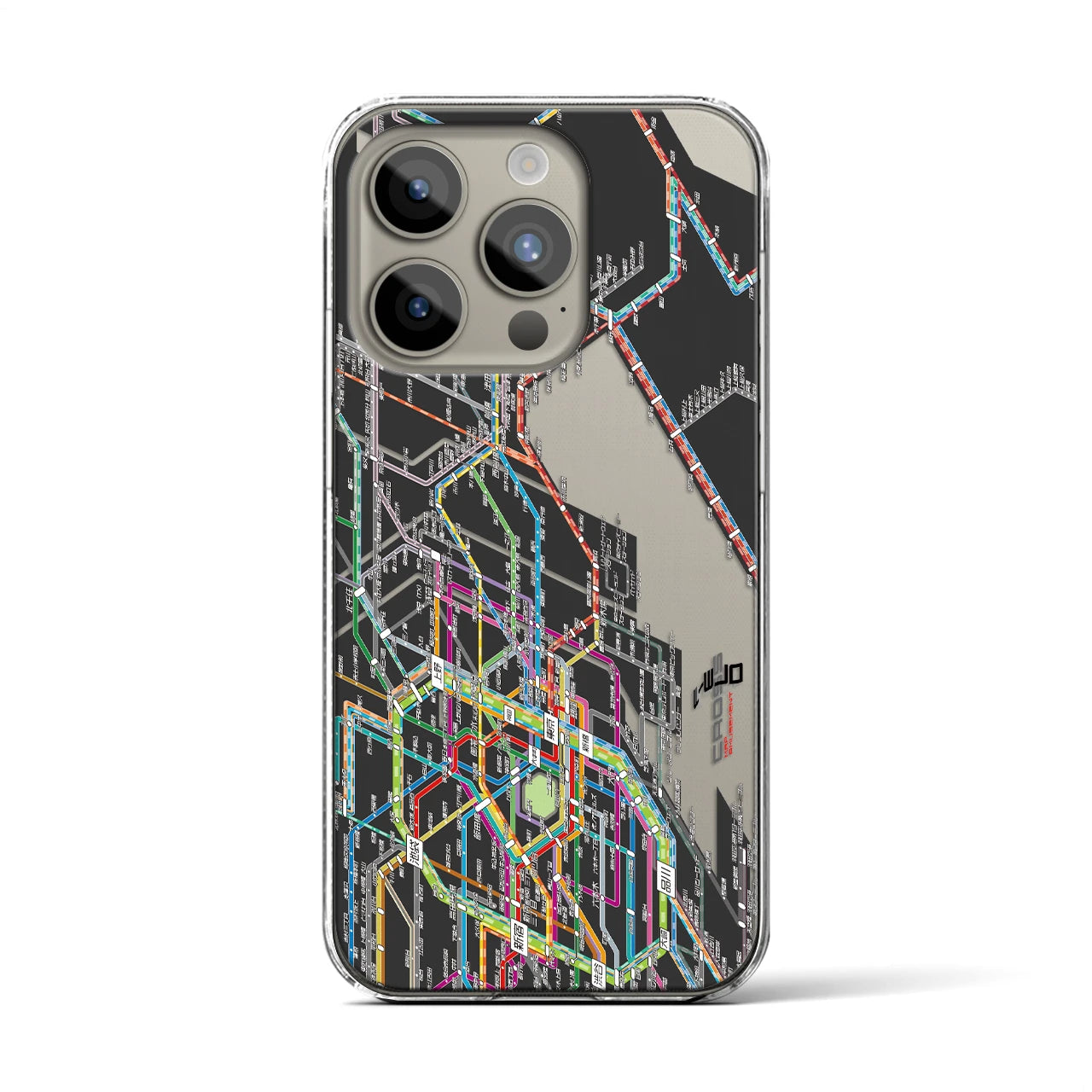 【東京東部路線図(東京都)】路線図iPhoneケース(クリアタイプ)