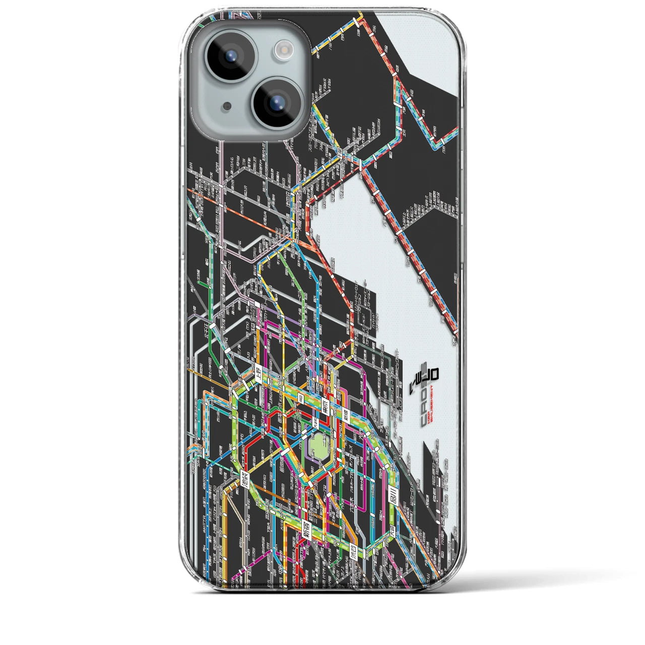 【東京東部路線図(東京都)】路線図iPhoneケース(クリアタイプ)