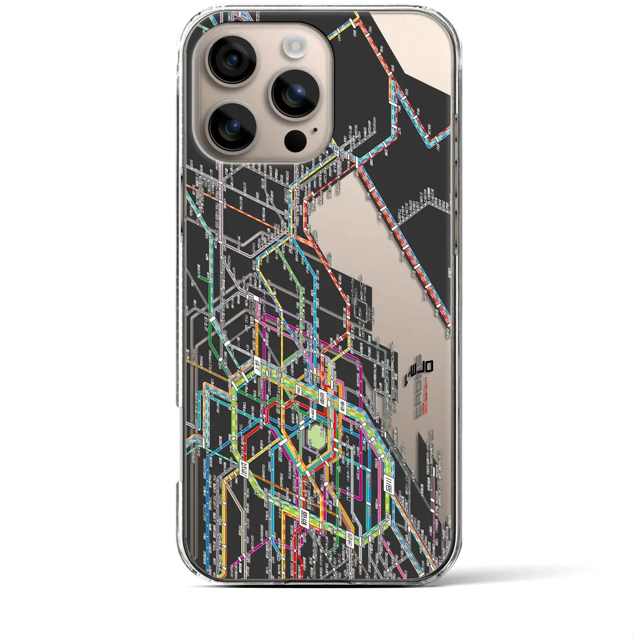 【東京東部路線図(東京都)】路線図iPhoneケース(クリアタイプ)