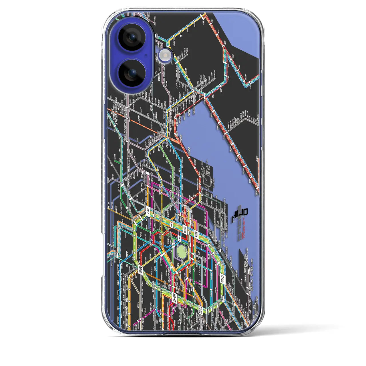 【東京東部路線図(東京都)】路線図iPhoneケース(クリアタイプ)