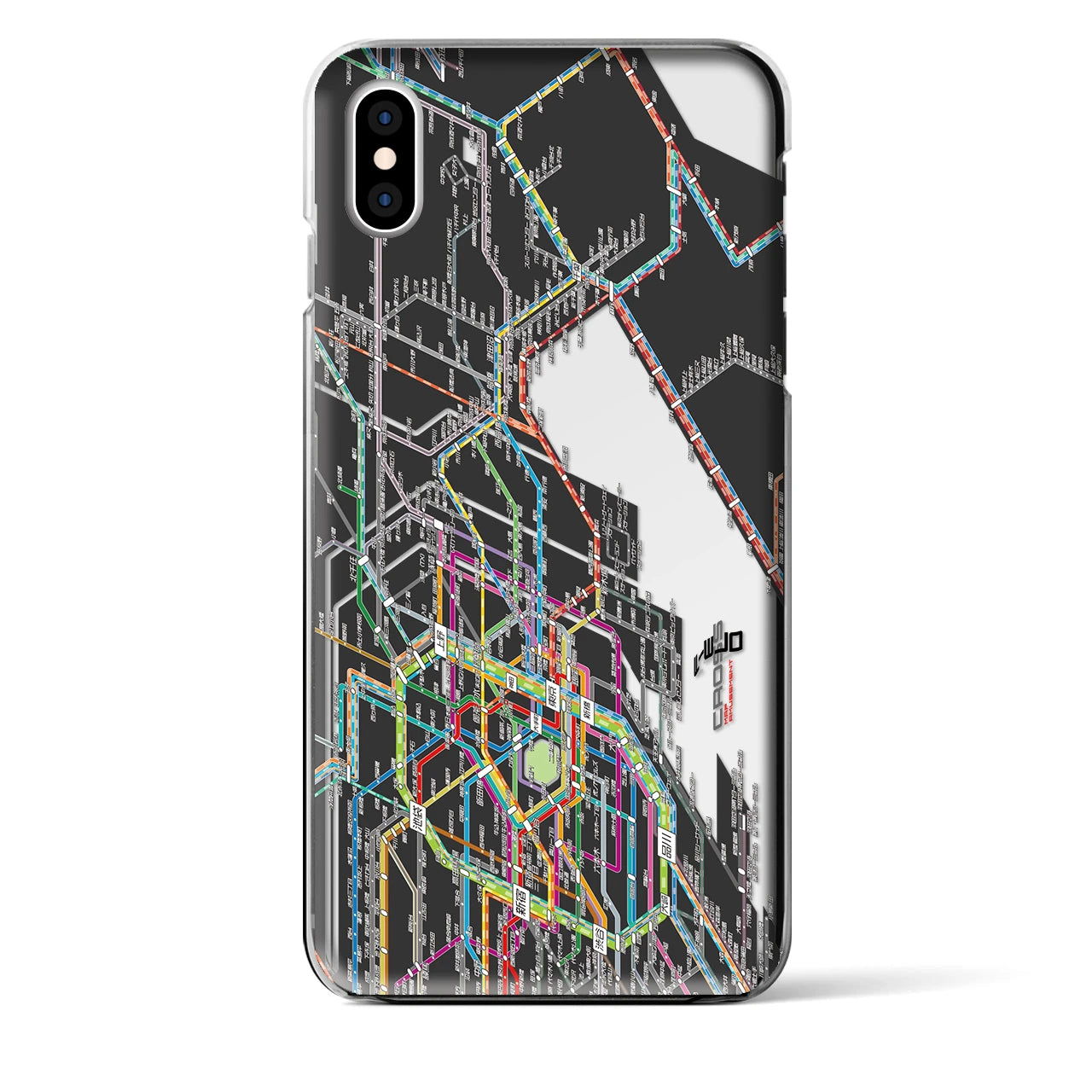 【東京東部路線図(東京都)】路線図iPhoneケース(クリアタイプ)