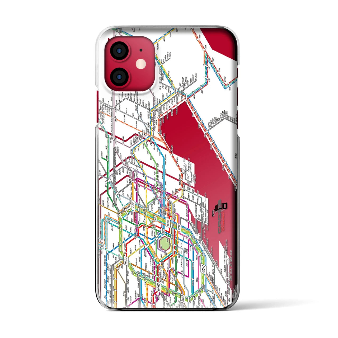 【東京東部路線図(東京都)】路線図iPhoneケース(クリアタイプ)