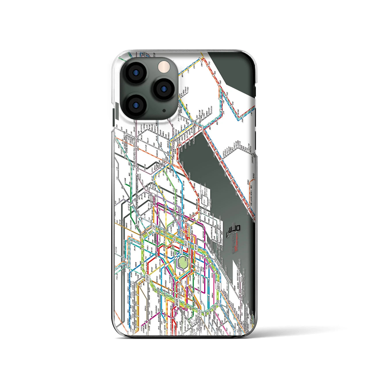 【東京東部路線図(東京都)】路線図iPhoneケース(クリアタイプ)