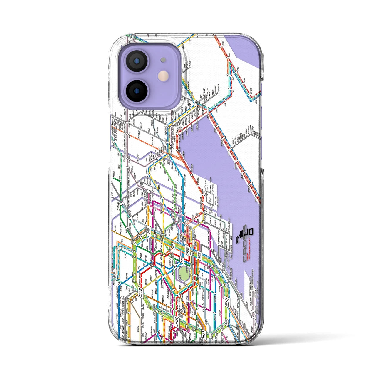 【東京東部路線図(東京都)】路線図iPhoneケース(クリアタイプ)