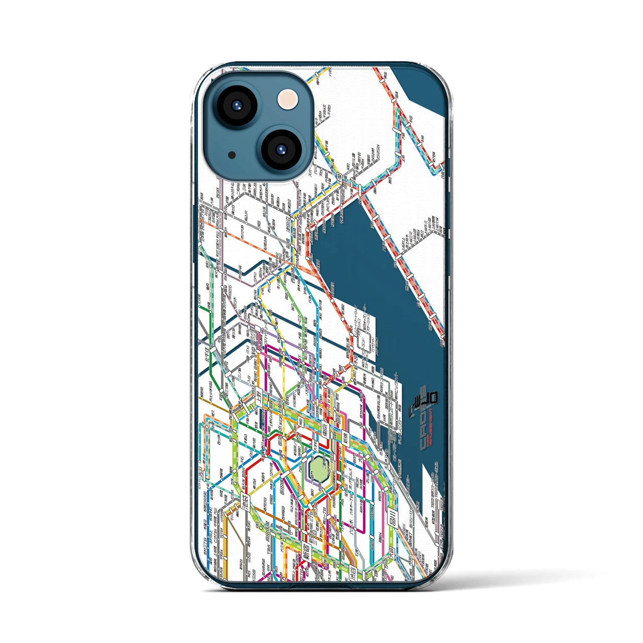 【東京東部路線図(東京都)】路線図iPhoneケース(クリアタイプ)