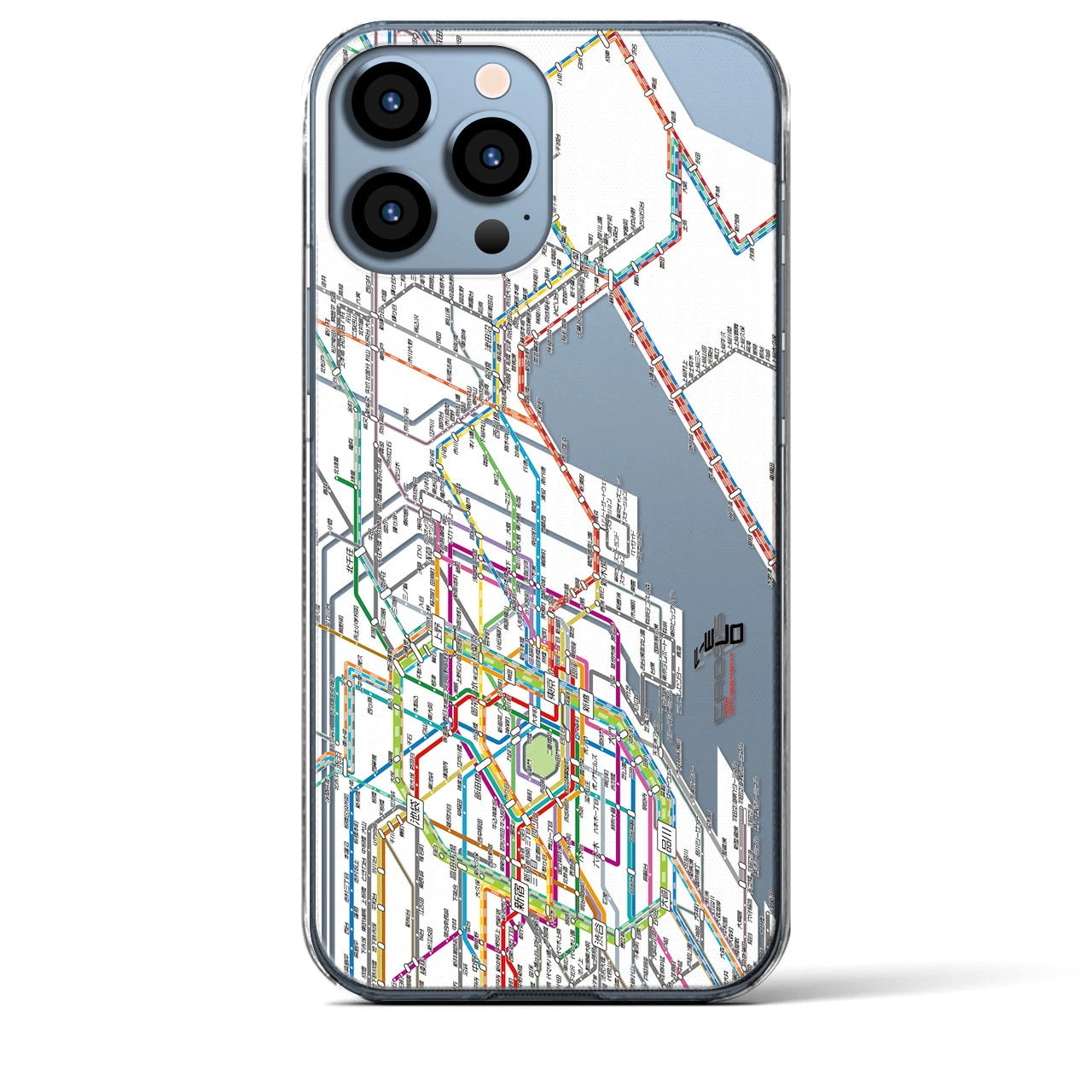 【東京東部路線図(東京都)】路線図iPhoneケース(クリアタイプ)