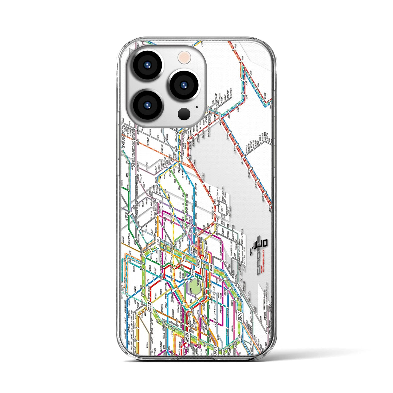 【東京東部路線図(東京都)】路線図iPhoneケース(クリアタイプ)