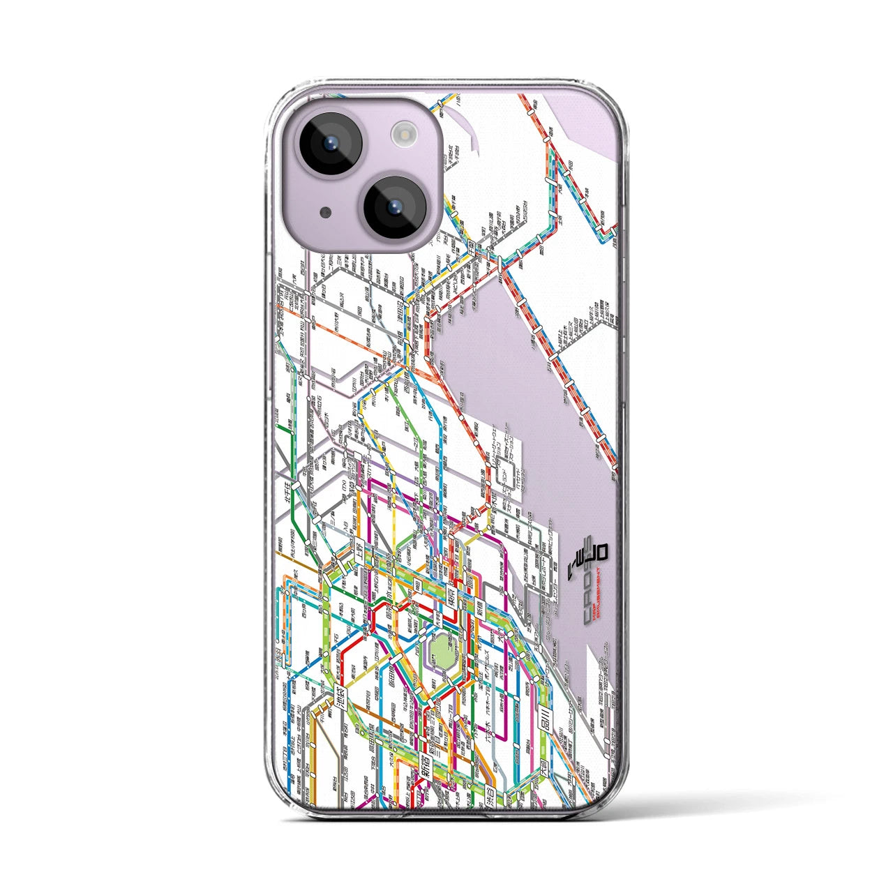 【東京東部路線図(東京都)】路線図iPhoneケース(クリアタイプ)
