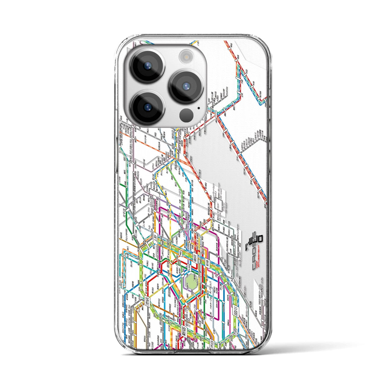 【東京東部路線図(東京都)】路線図iPhoneケース(クリアタイプ)