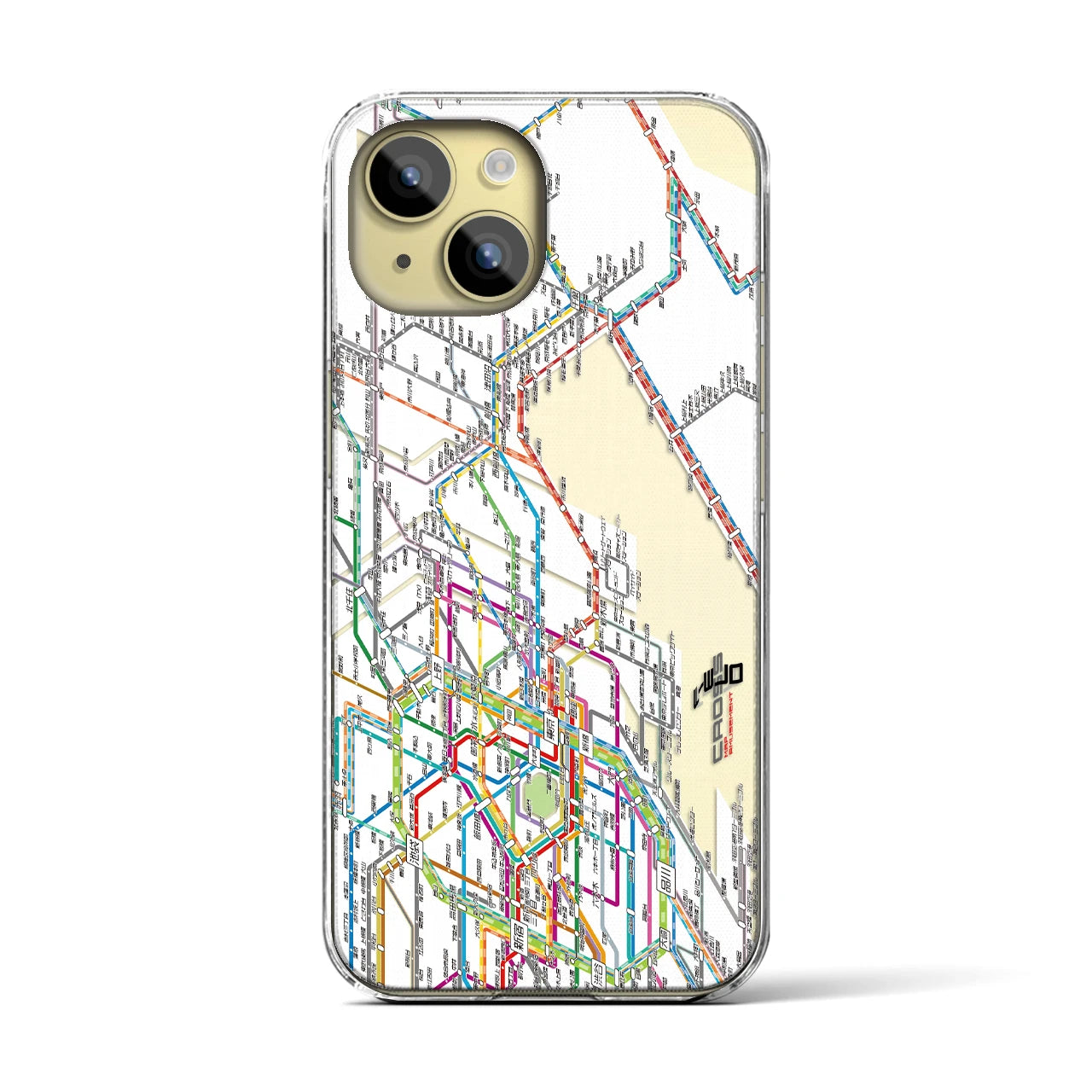 【東京東部路線図(東京都)】路線図iPhoneケース(クリアタイプ)