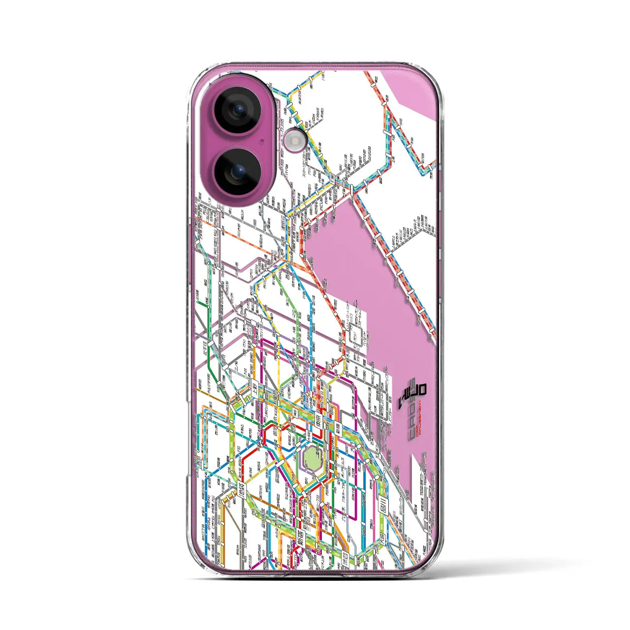 【東京東部路線図(東京都)】路線図iPhoneケース(クリアタイプ)