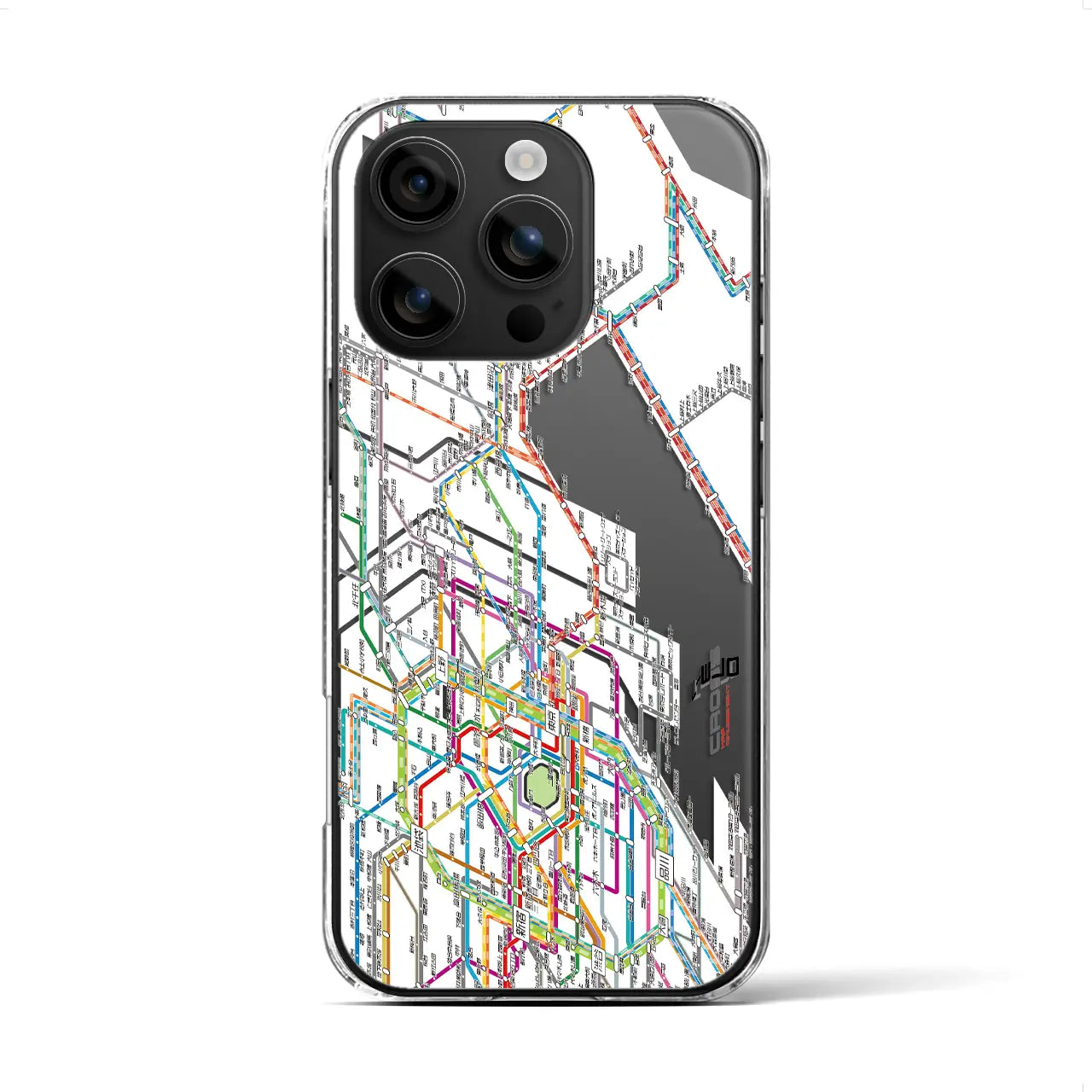 【東京東部路線図(東京都)】路線図iPhoneケース(クリアタイプ)