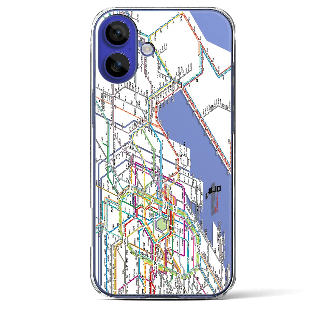 【東京東部路線図(東京都)】路線図iPhoneケース(クリアタイプ)
