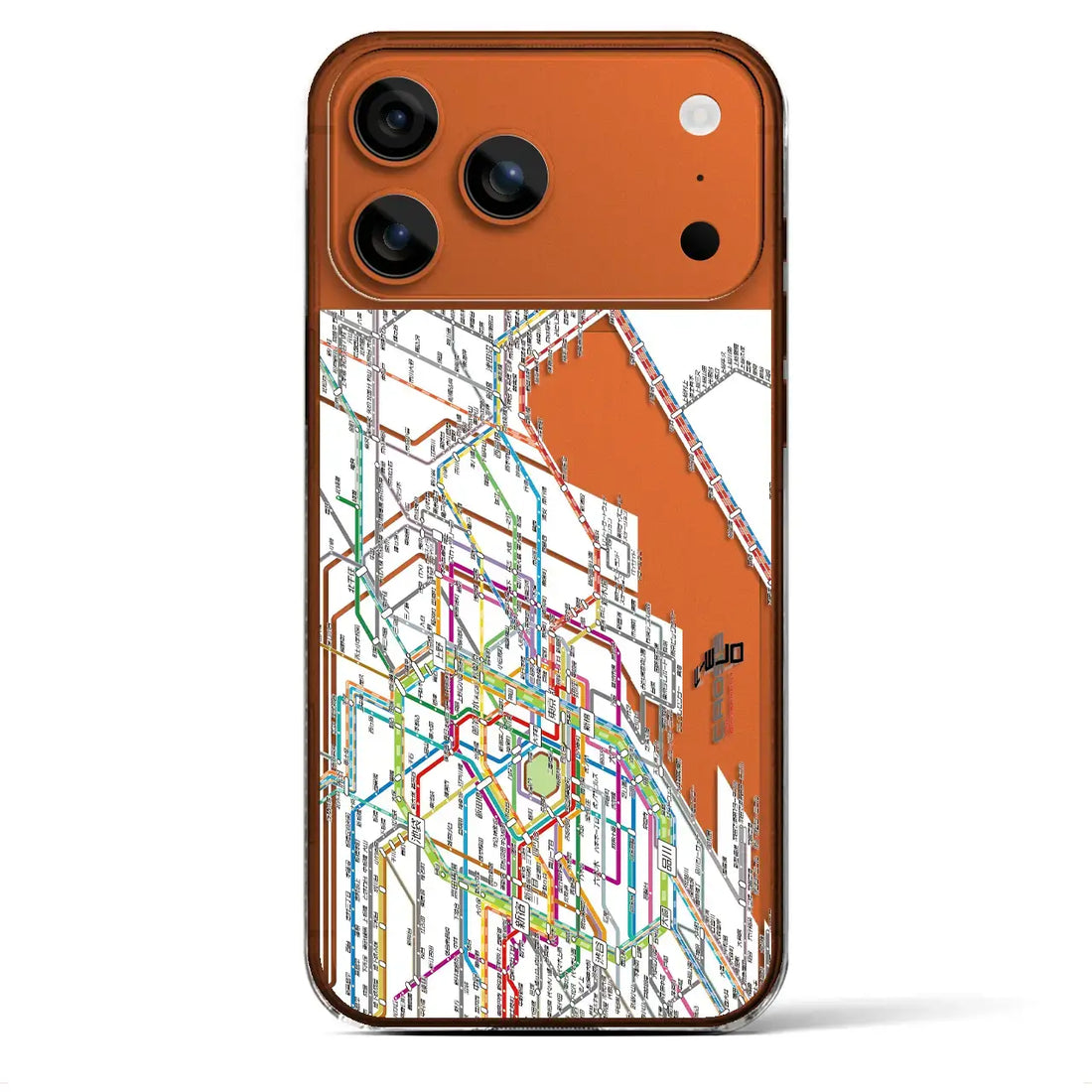 【東京東部路線図(東京都)】路線図iPhoneケース(クリアタイプ)