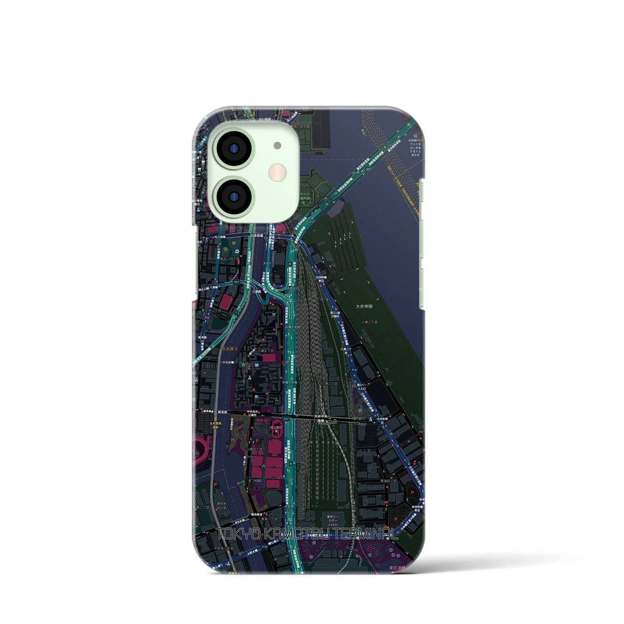 【東京貨物ターミナル(東京都)】地図柄iPhoneケース(バックカバータイプ)