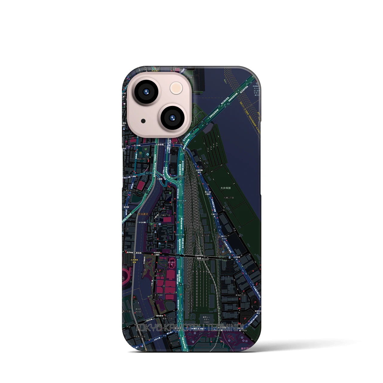 【東京貨物ターミナル(東京都)】地図柄iPhoneケース(バックカバータイプ)