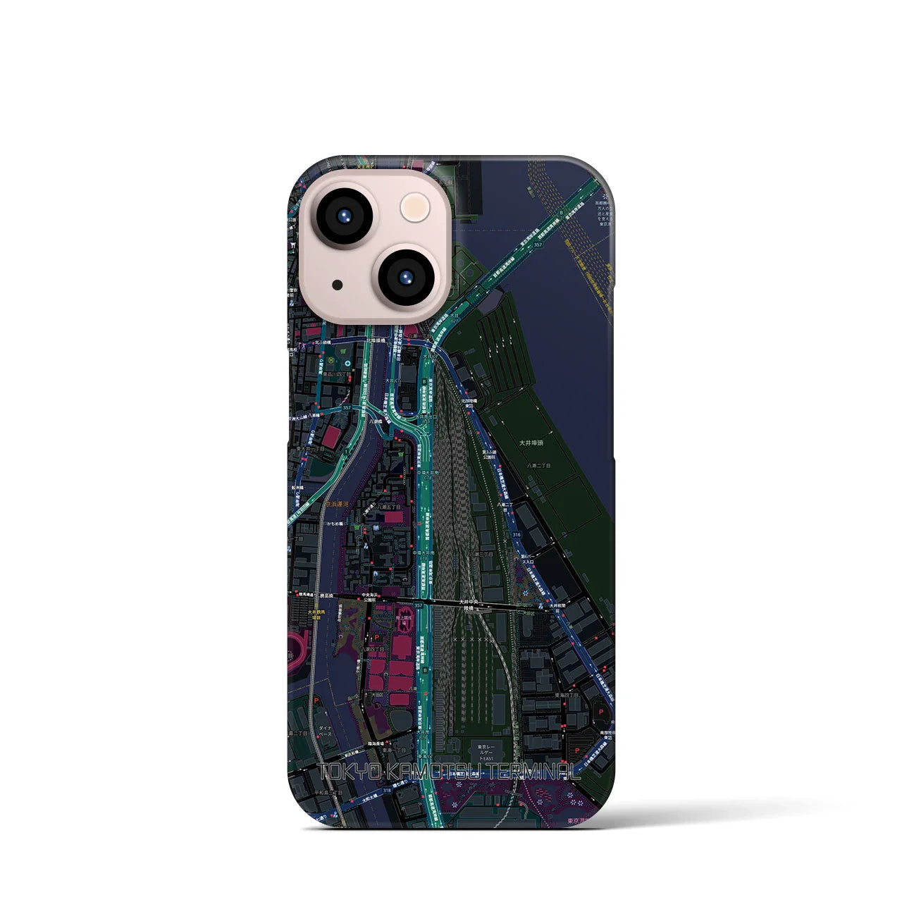 【東京貨物ターミナル(東京都)】地図柄iPhoneケース(バックカバータイプ)