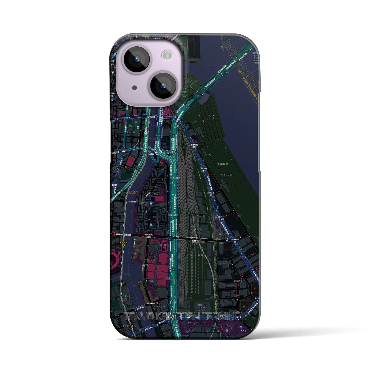 【東京貨物ターミナル(東京都)】地図柄iPhoneケース(バックカバータイプ)