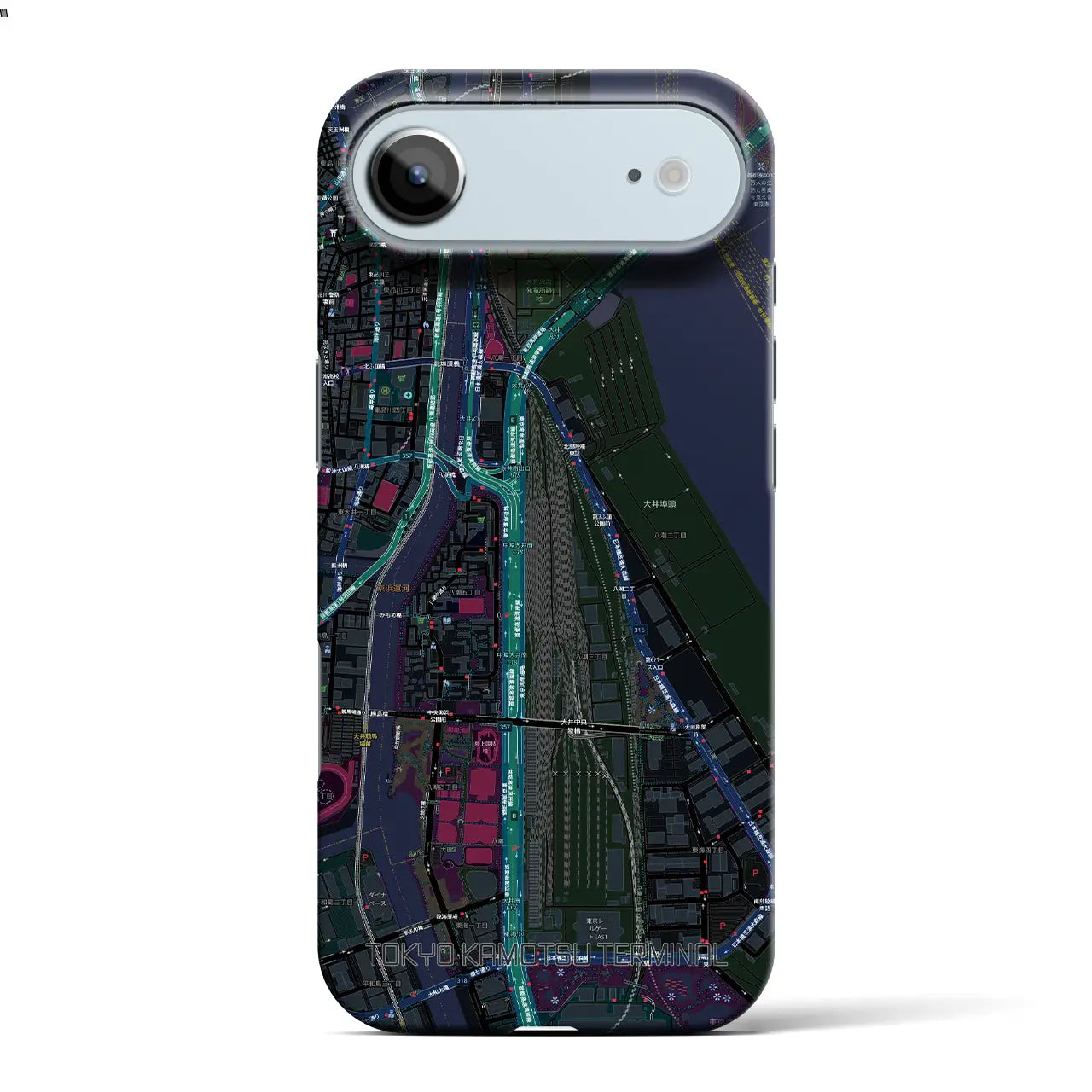 【東京貨物ターミナル(東京都)】地図柄iPhoneケース(バックカバータイプ)