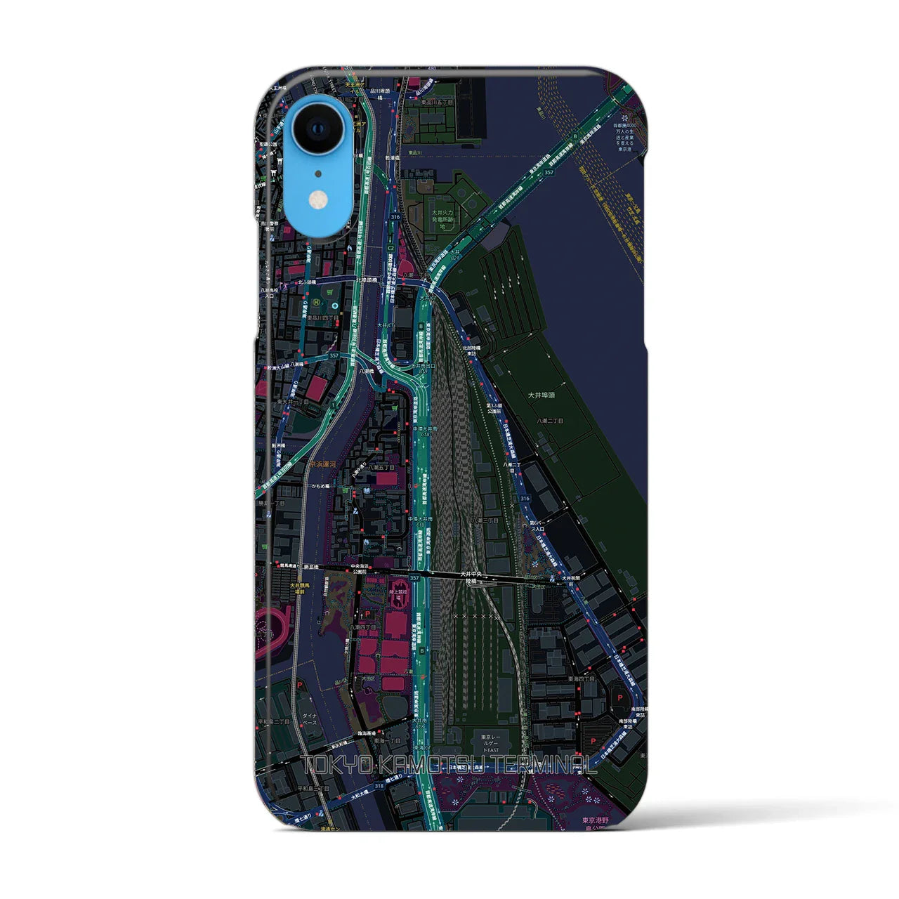 【東京貨物ターミナル(東京都)】地図柄iPhoneケース(バックカバータイプ)