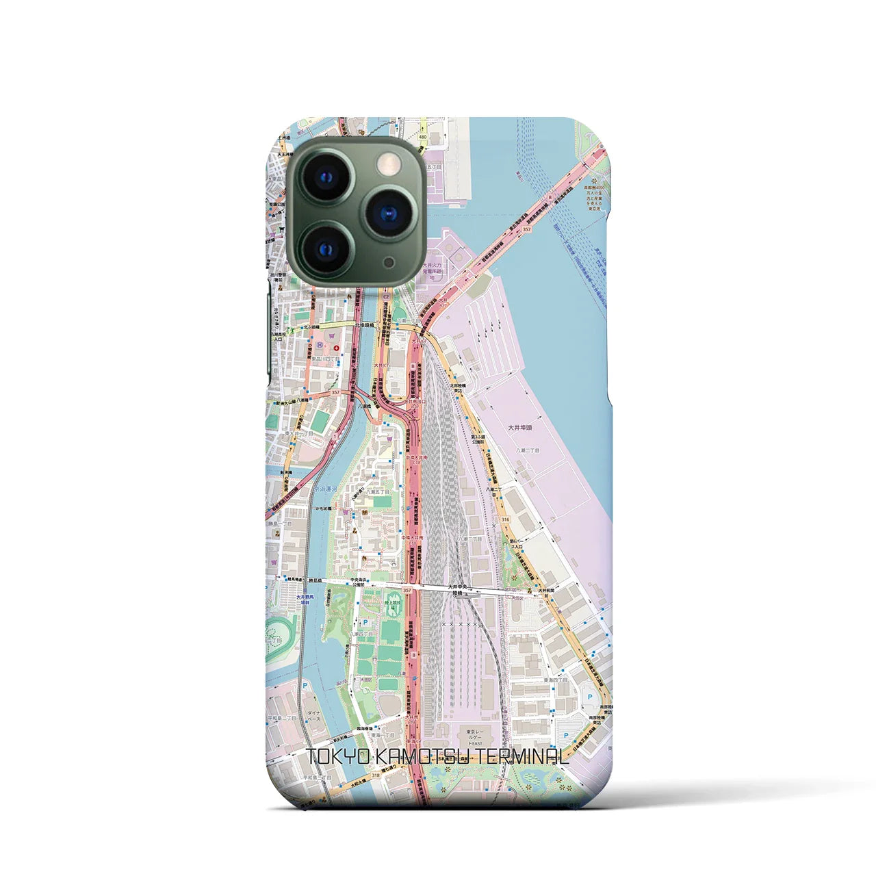 【東京貨物ターミナル(東京都)】地図柄iPhoneケース(バックカバータイプ)