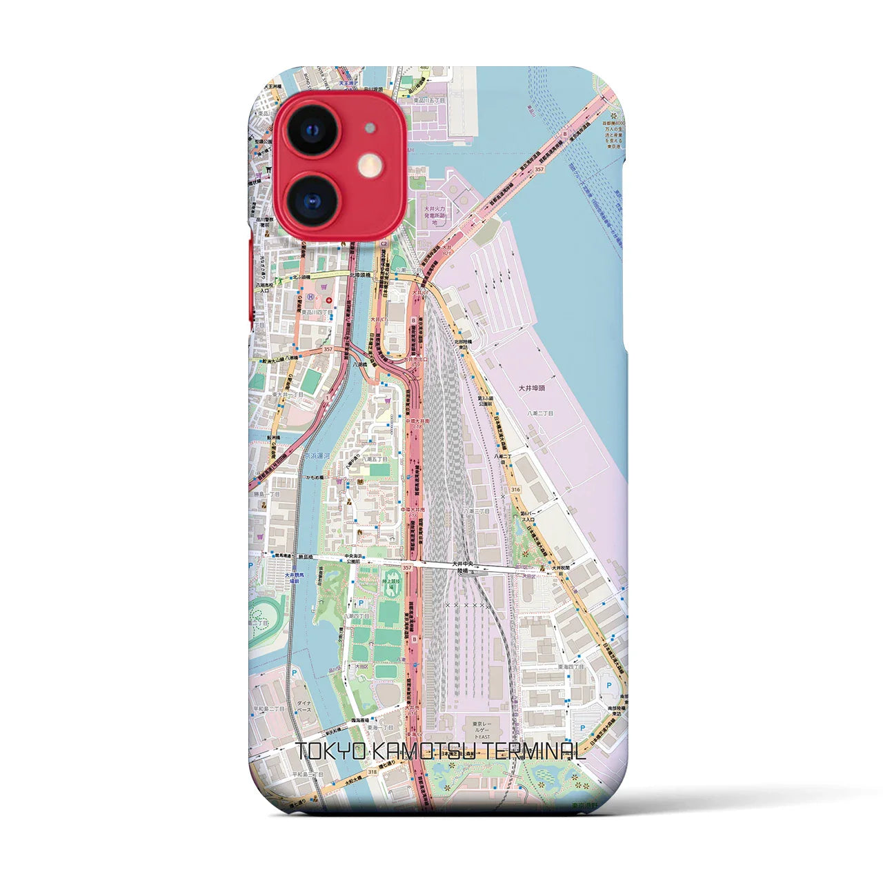 【東京貨物ターミナル(東京都)】地図柄iPhoneケース(バックカバータイプ)
