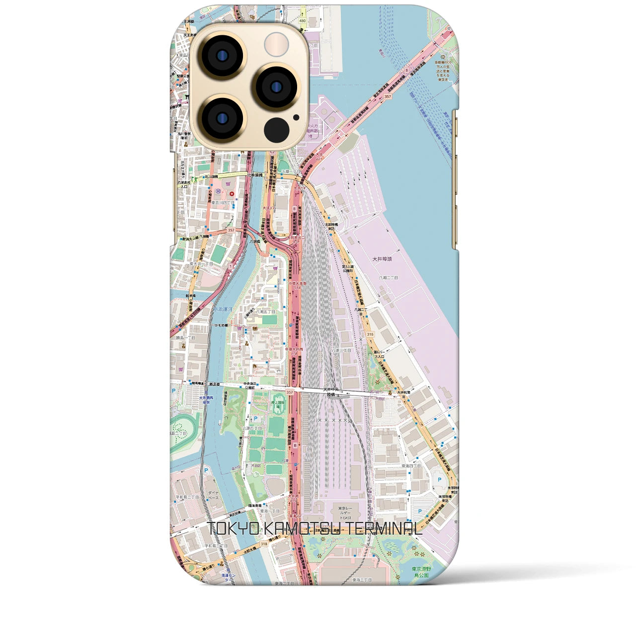 【東京貨物ターミナル(東京都)】地図柄iPhoneケース(バックカバータイプ)