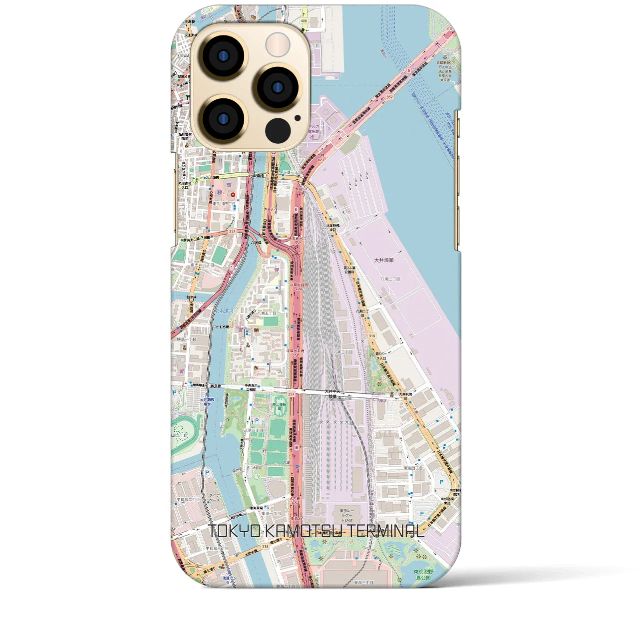 【東京貨物ターミナル(東京都)】地図柄iPhoneケース(バックカバータイプ)