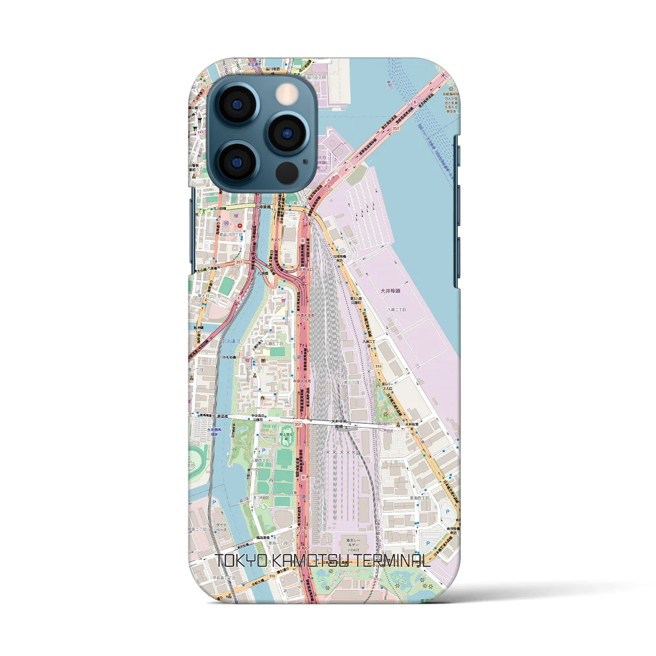 【東京貨物ターミナル(東京都)】地図柄iPhoneケース(バックカバータイプ)