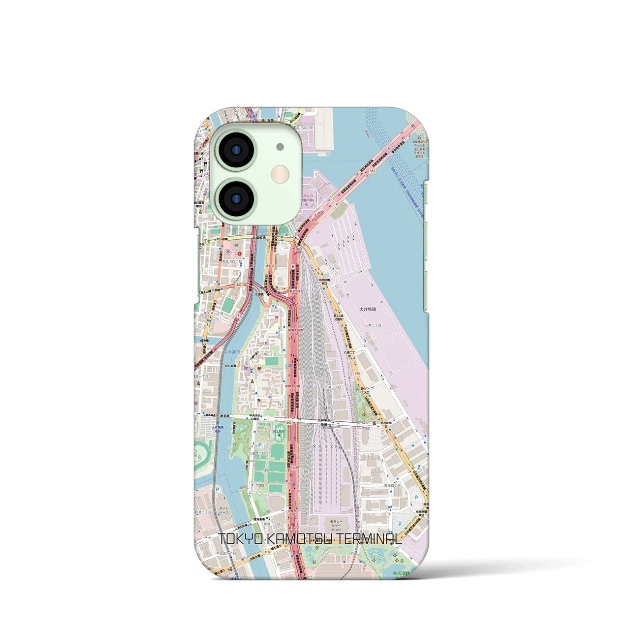 【東京貨物ターミナル(東京都)】地図柄iPhoneケース(バックカバータイプ)