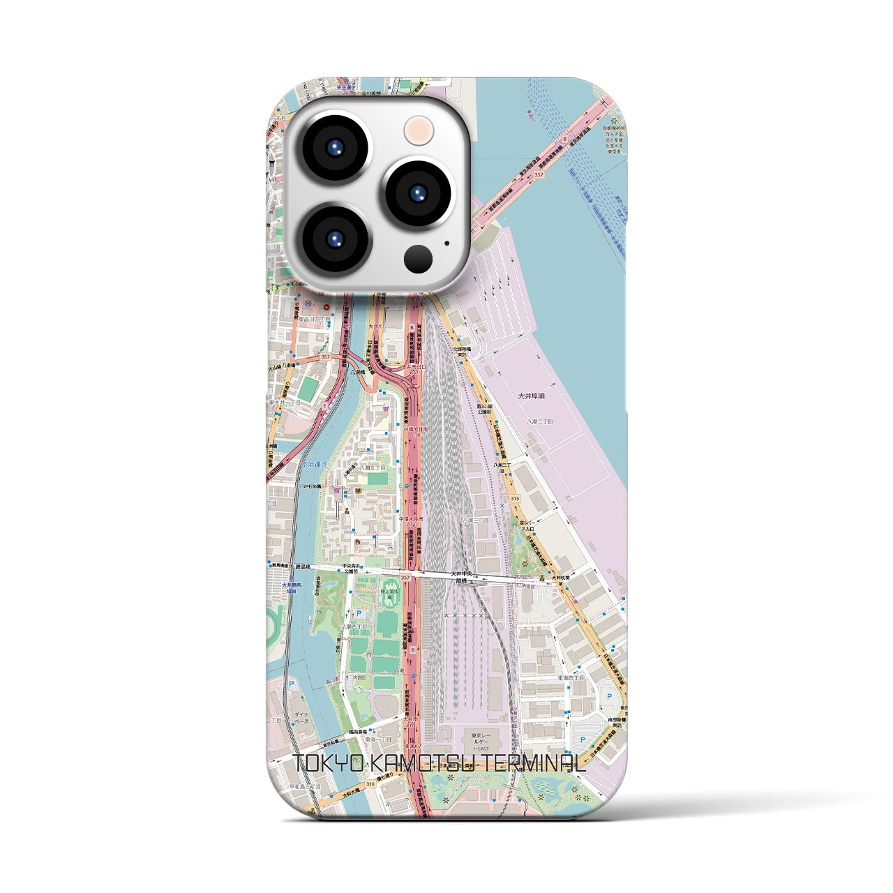 【東京貨物ターミナル(東京都)】地図柄iPhoneケース(バックカバータイプ)
