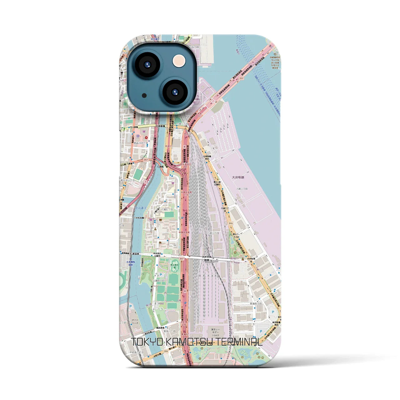 【東京貨物ターミナル(東京都)】地図柄iPhoneケース(バックカバータイプ)