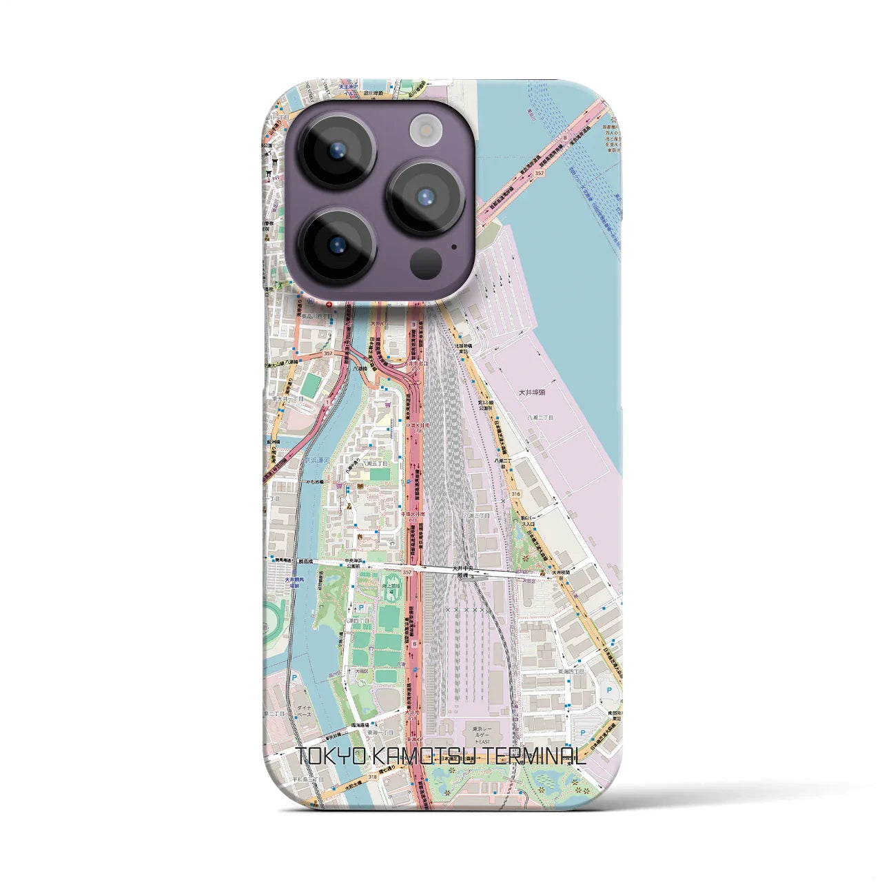 【東京貨物ターミナル(東京都)】地図柄iPhoneケース(バックカバータイプ)