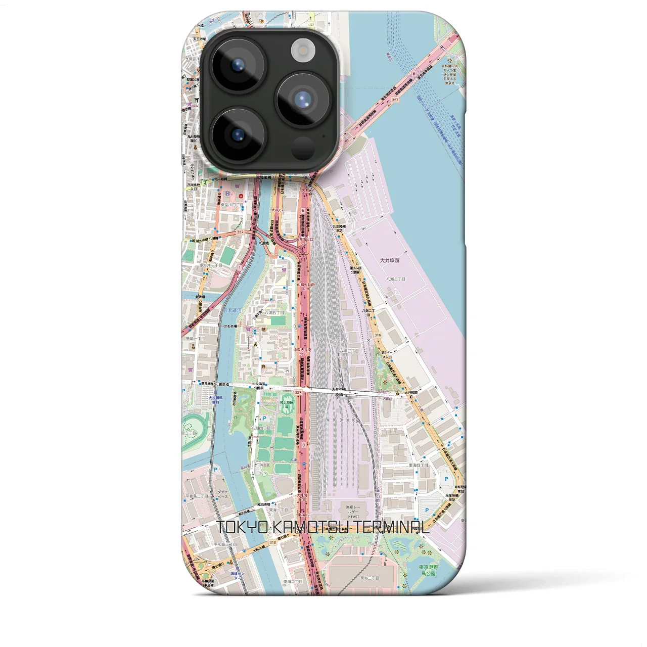 【東京貨物ターミナル(東京都)】地図柄iPhoneケース(バックカバータイプ)