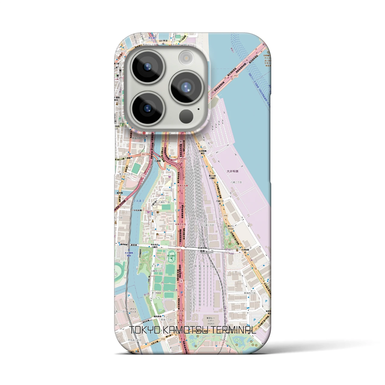 【東京貨物ターミナル(東京都)】地図柄iPhoneケース(バックカバータイプ)