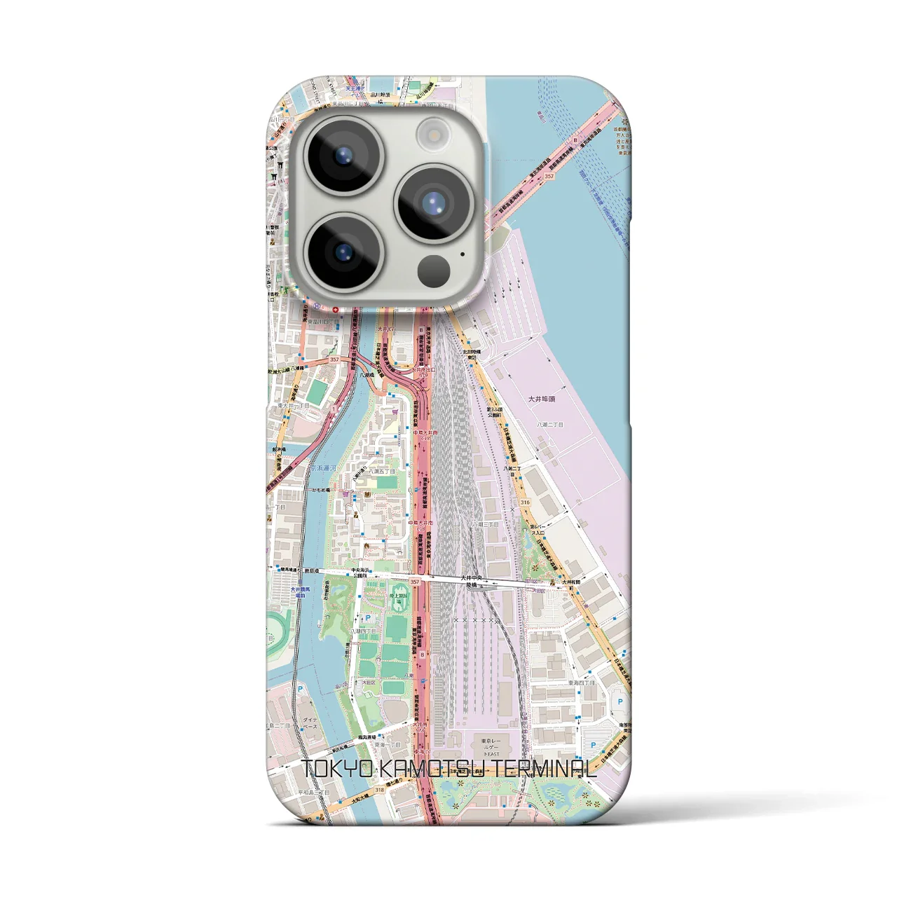 【東京貨物ターミナル(東京都)】地図柄iPhoneケース(バックカバータイプ)