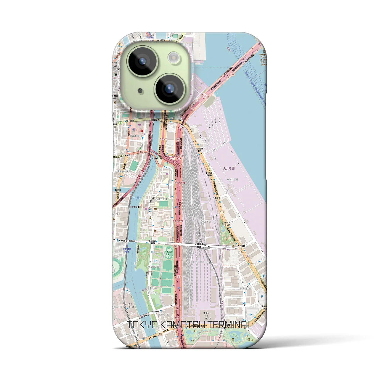 【東京貨物ターミナル(東京都)】地図柄iPhoneケース(バックカバータイプ)
