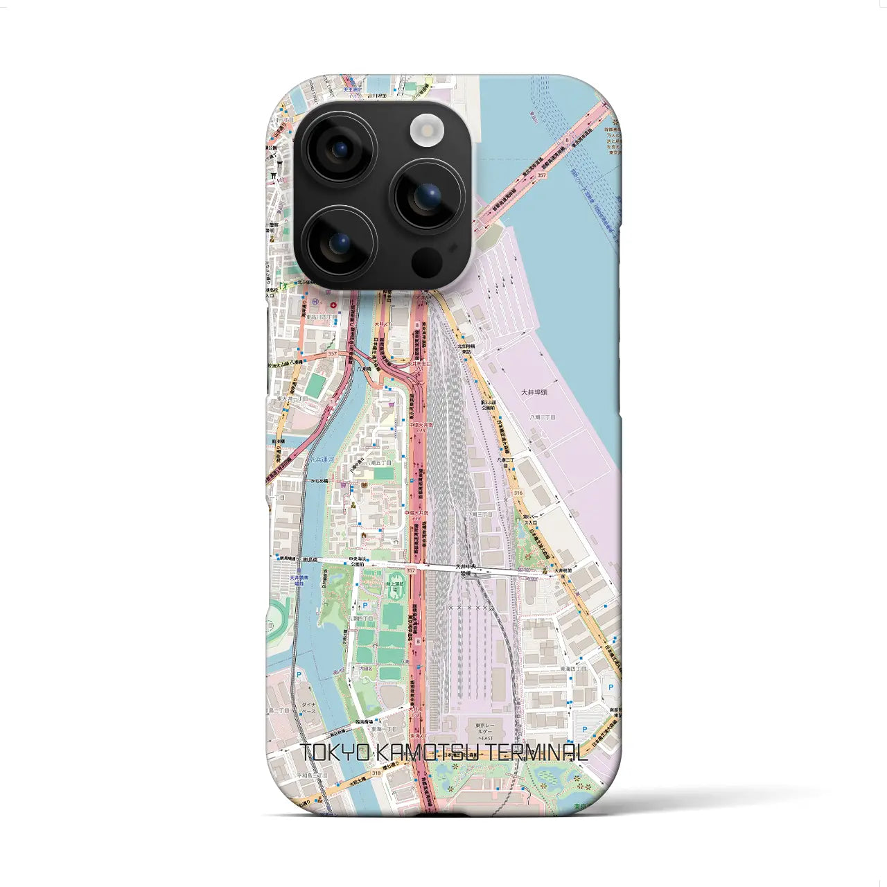【東京貨物ターミナル(東京都)】地図柄iPhoneケース(バックカバータイプ)