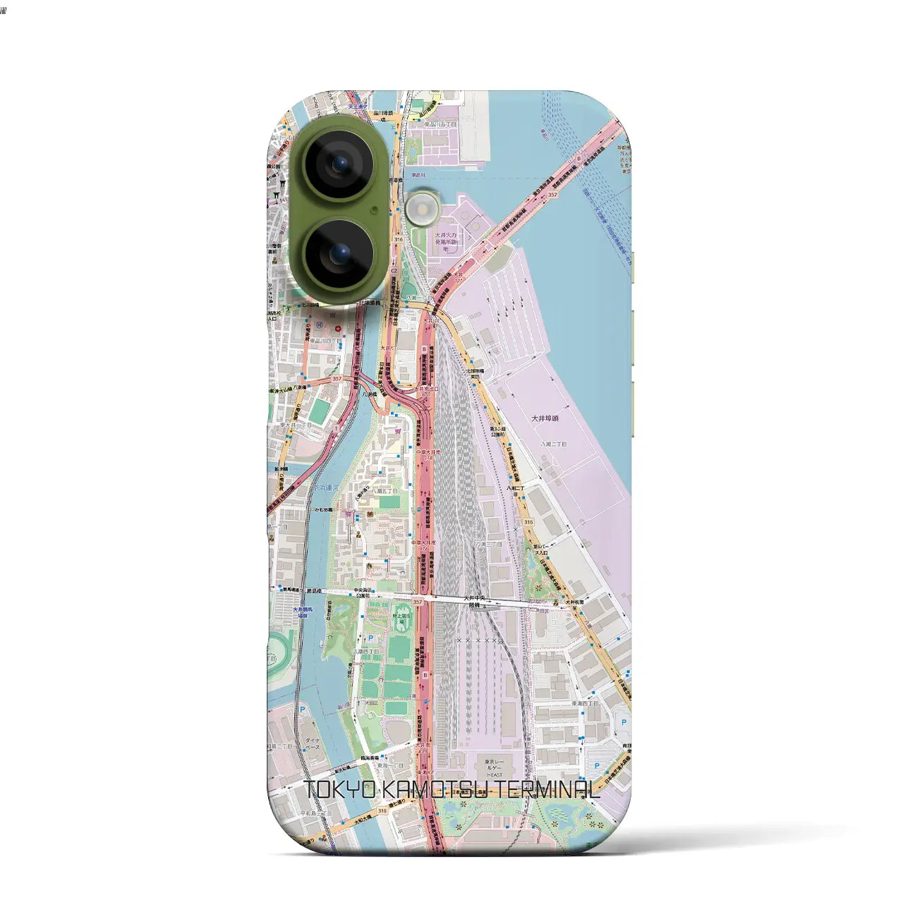 【東京貨物ターミナル(東京都)】地図柄iPhoneケース(バックカバータイプ)