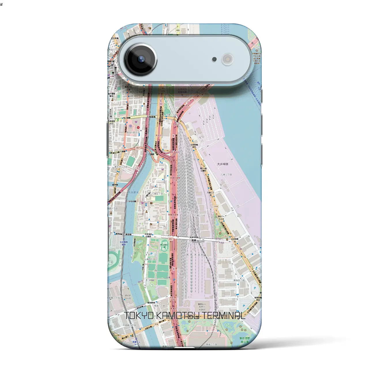 【東京貨物ターミナル(東京都)】地図柄iPhoneケース(バックカバータイプ)