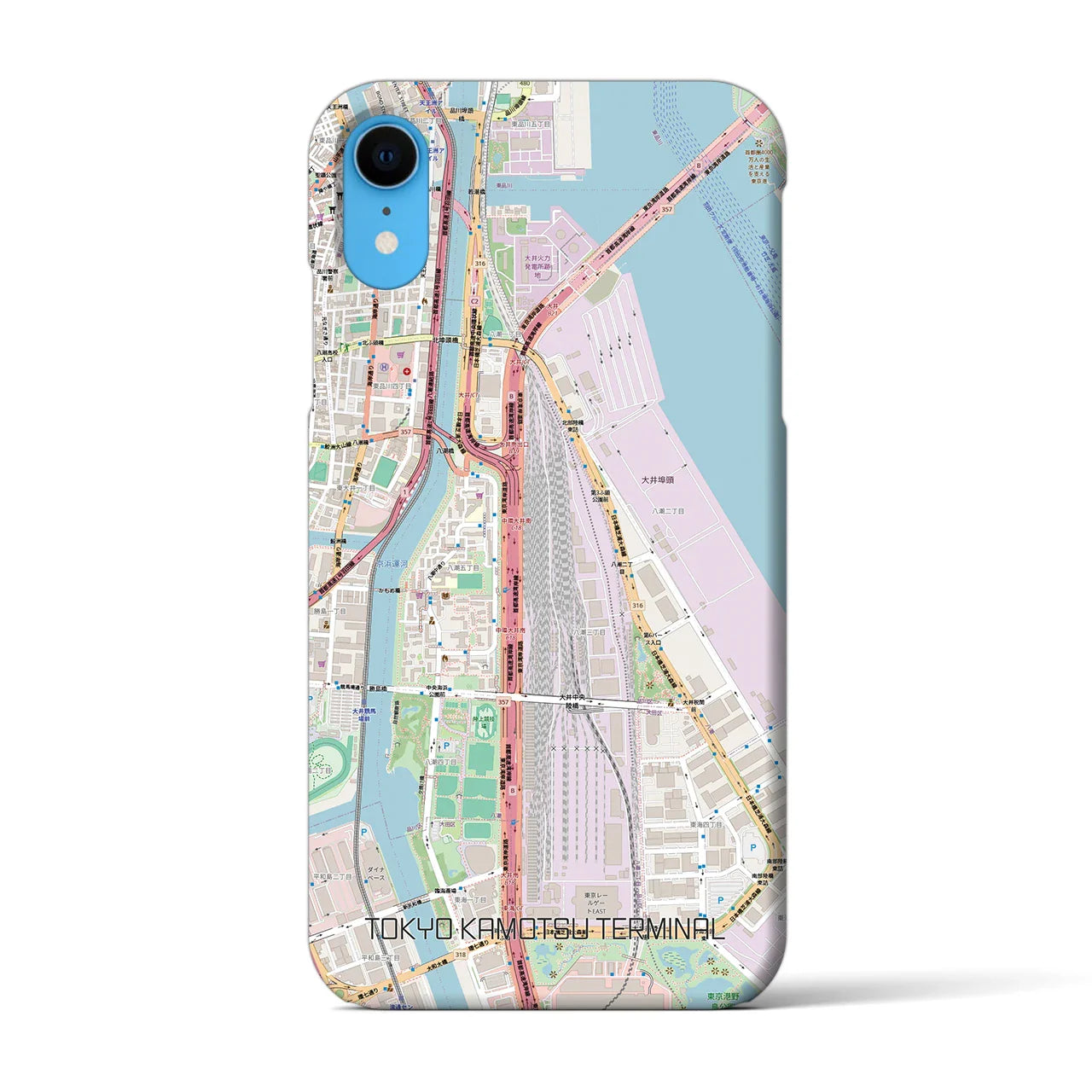 【東京貨物ターミナル(東京都)】地図柄iPhoneケース(バックカバータイプ)