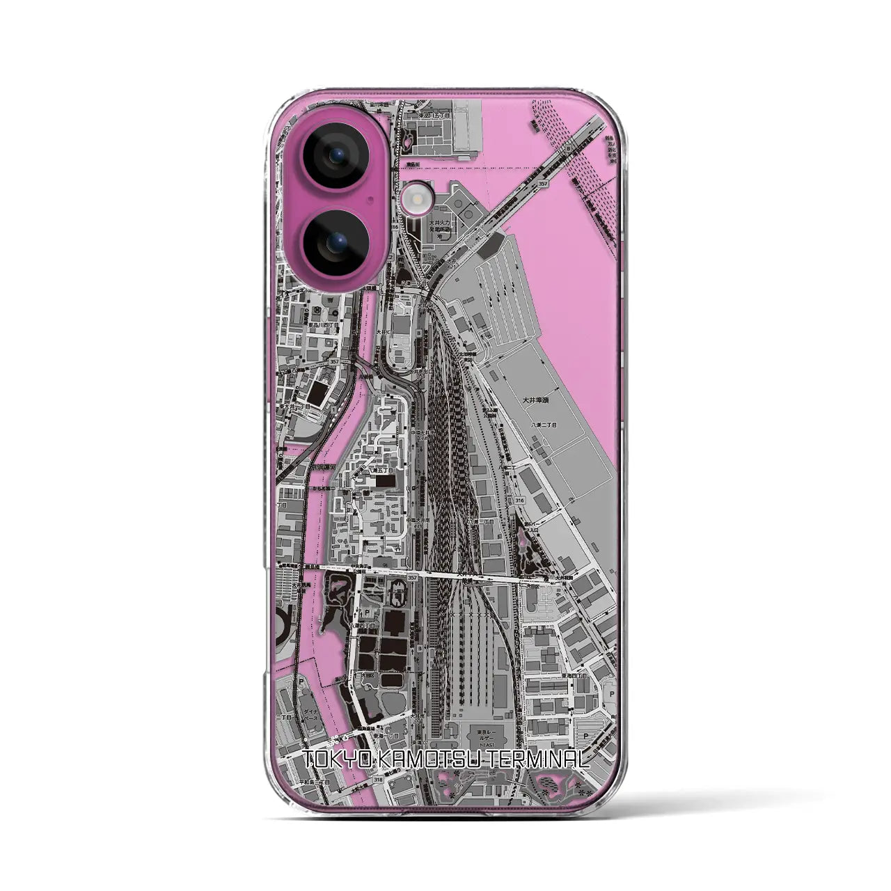 【東京貨物ターミナル(東京都)】地図柄iPhoneケース(クリアタイプ)