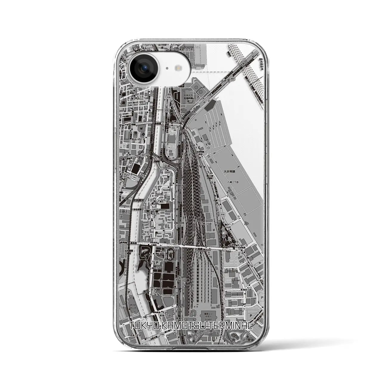 【東京貨物ターミナル(東京都)】地図柄iPhoneケース(クリアタイプ)