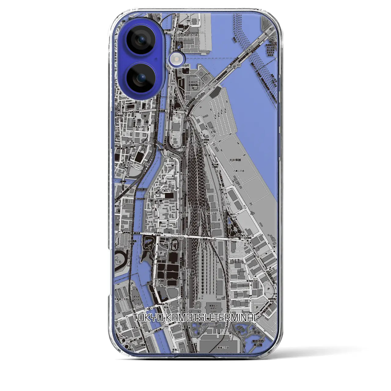 【東京貨物ターミナル(東京都)】地図柄iPhoneケース(クリアタイプ)