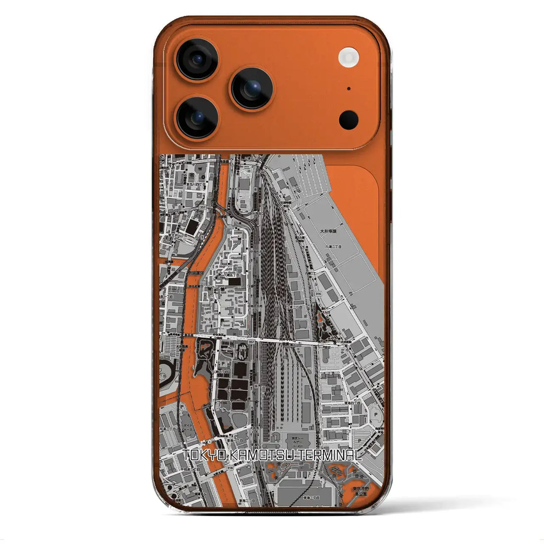 【東京貨物ターミナル(東京都)】地図柄iPhoneケース(クリアタイプ)
